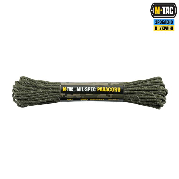 M-Tac паракорд 550 mil-spec 15m Ranger Green Reflective