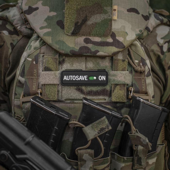 M-Tac нашивка Autosave PVC Black