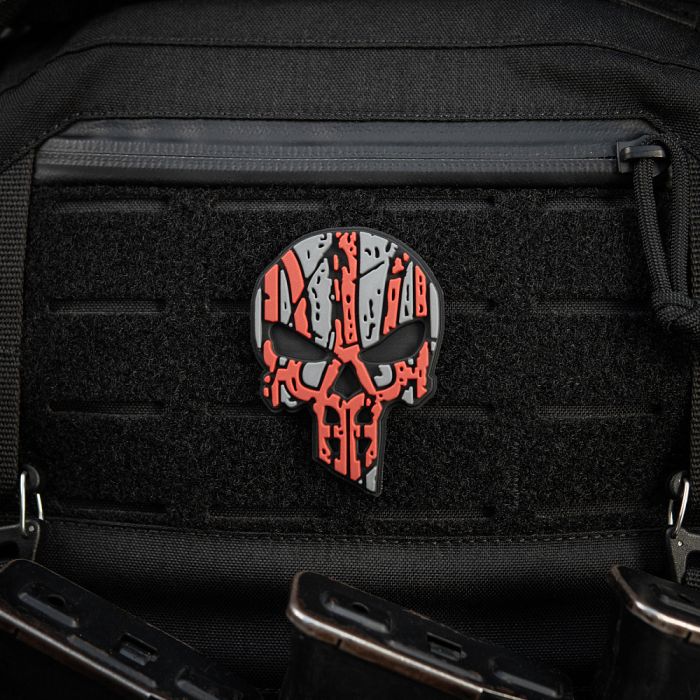 M-Tac нашивка Ukrainian Punisher 3D PVC Red/Black type 2