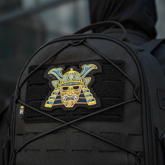 M-Tac нашивка Маска самурая (вишивка) Black