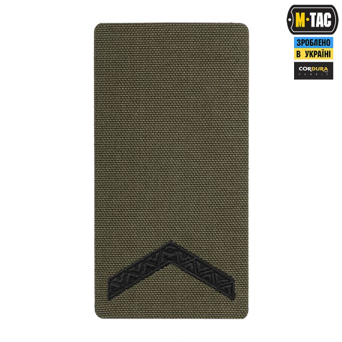 M-Tac погон на липучці Старший солдат (вишивка) Ranger Green