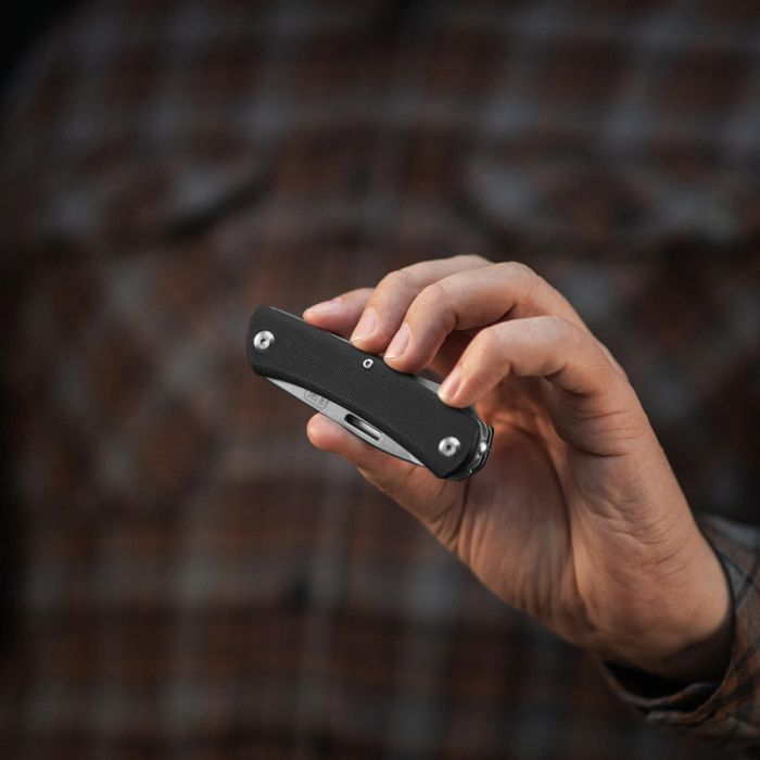 M-Tac ніж складаний Type 9 (6 інструментів) Black/Steel