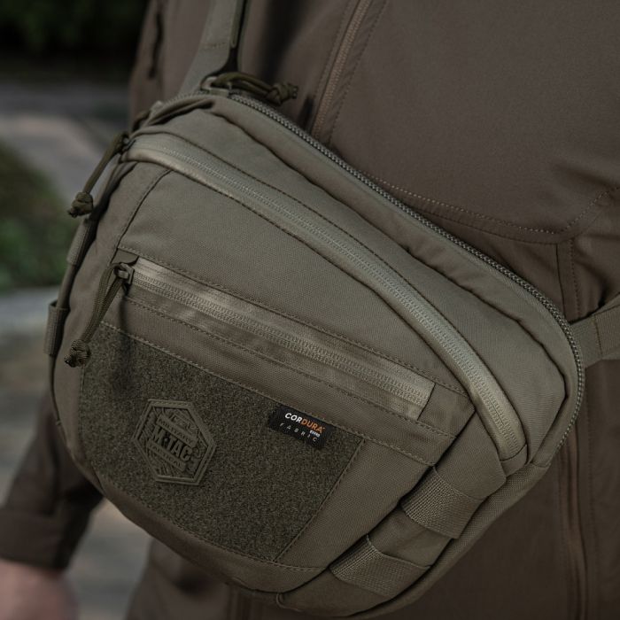 M-Tac сумка Sphaera Hardsling Bag Large з липучкою Elite Ranger Green