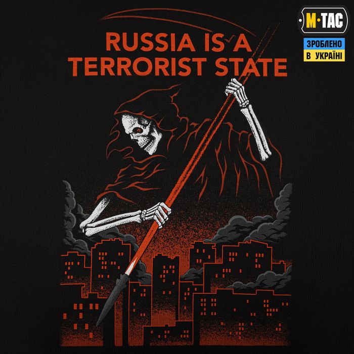 M-Tac футболка russia is a terrorist state Cotton Hard Black