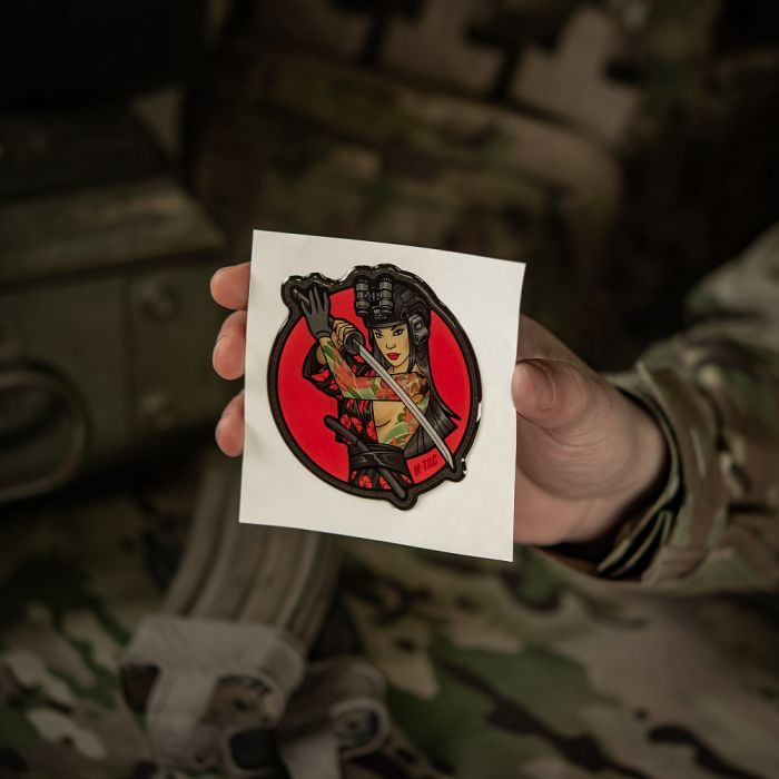 M-Tac наклейка об'ємна Tactical girl №3 Череп на плечі
