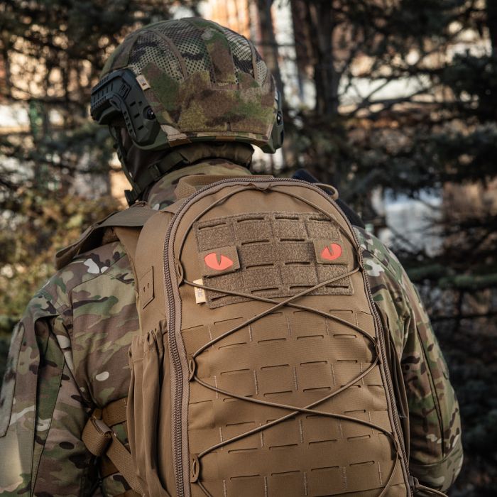 M-Tac нашивка Tiger Eyes Laser Cut (пара) Coyote/Red/GID