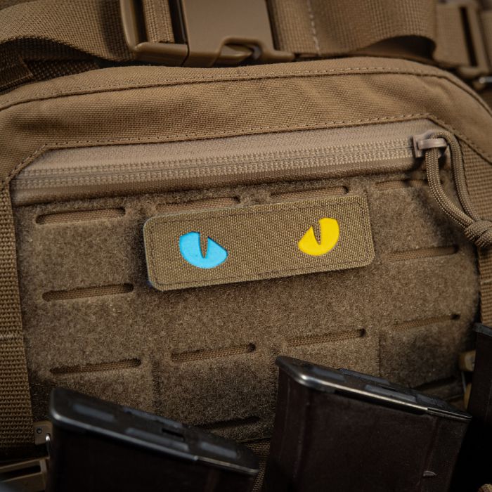M-Tac нашивка Cat Eyes Laser Cut Coyote/Yellow/Blue/GID