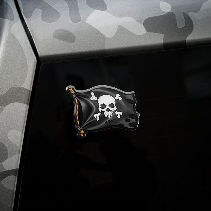 M-Tac наклейка об'ємна Веселий Роджер Black