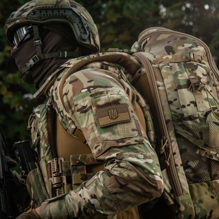 M-Tac нашивка прапор України з гербом рельєфний PVC Coyote