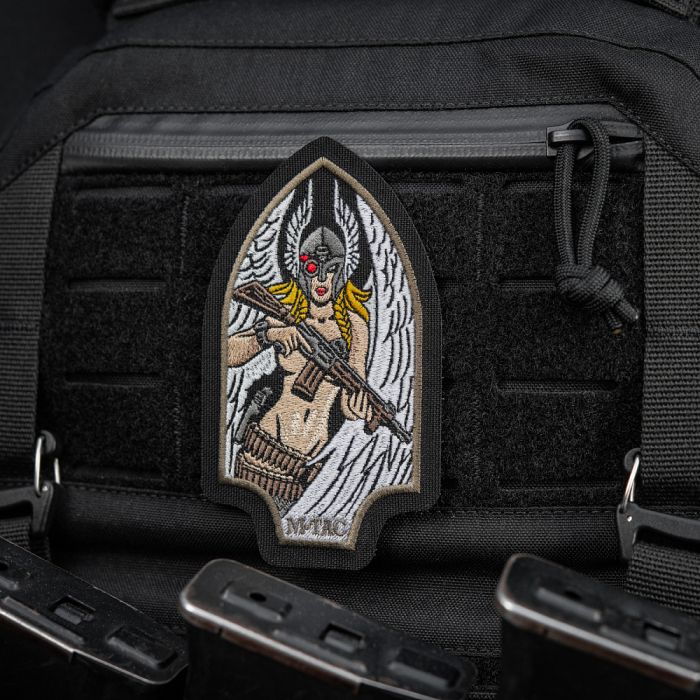 M-Tac нашивка Valkyrie (вишивка) Black/Ranger Green