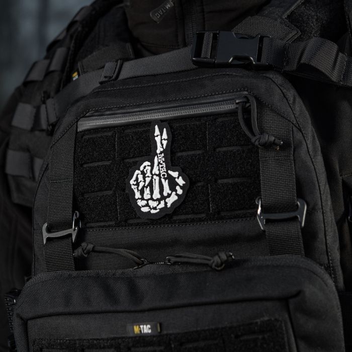 M-Tac нашивка Crossed Fingers (вишивка) Black