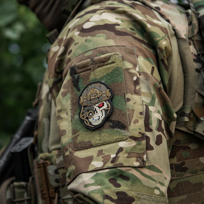 M-Tac нашивка Worn to the bone PVC Black/Coyote