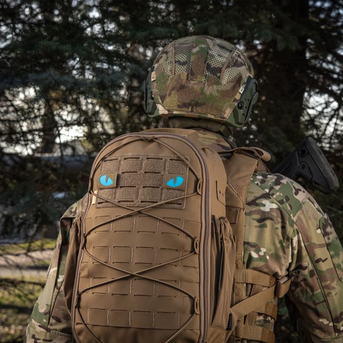 M-Tac нашивка Tiger Eyes Laser Cut (пара) Coyote/Blue/GID