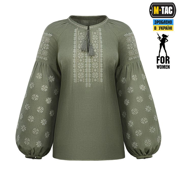 M-Tac вишиванка жіноча 100% льон тип 2 олива