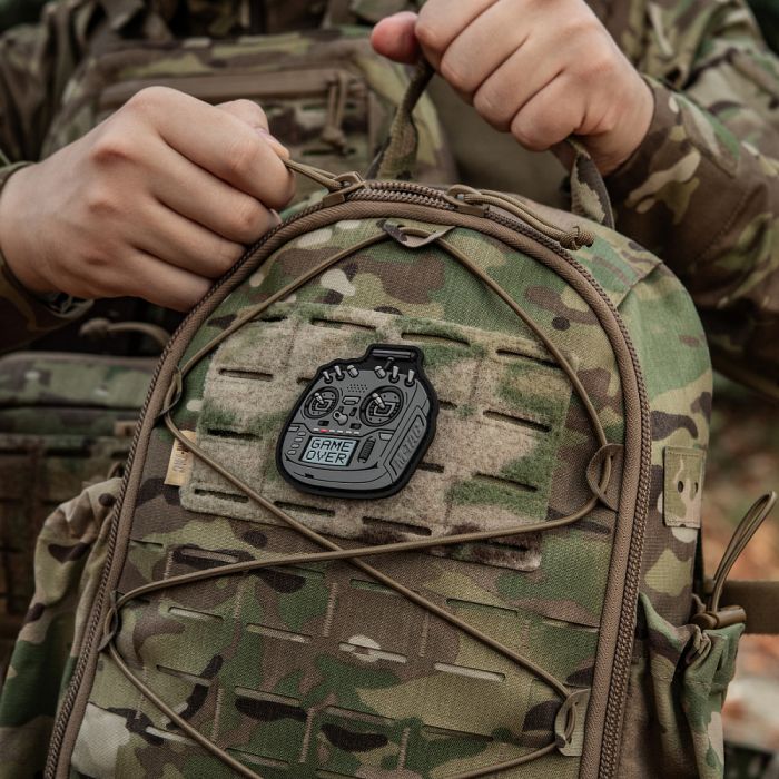 M-Tac нашивка пульт FPV сірий (PVC)