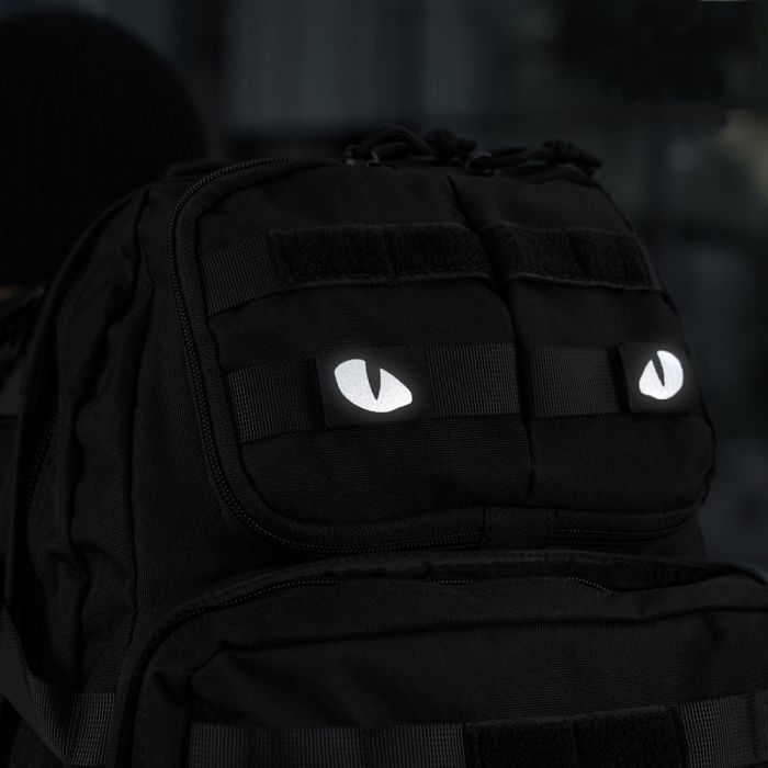 M-Tac нашивка Tiger Eyes Laser Cut (пара) Reflective Black