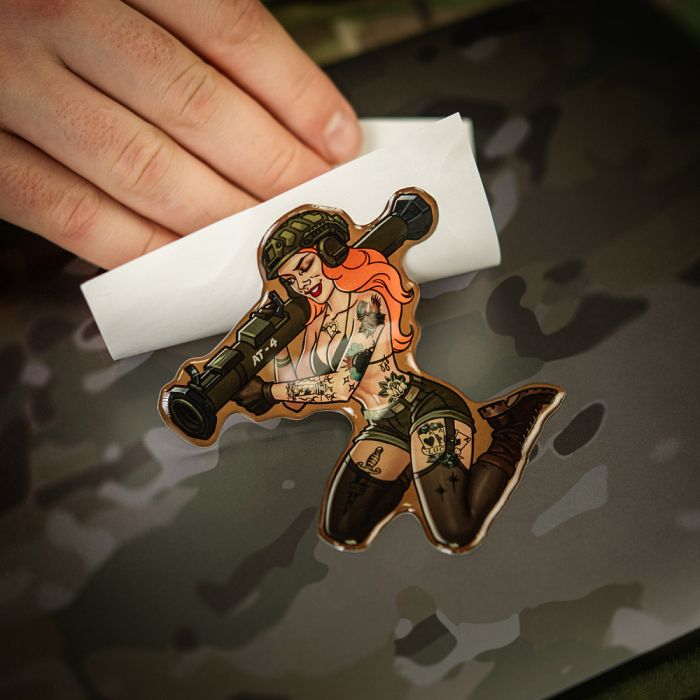 M-Tac наклейка об'ємна Tactical girl №10 AT4 Тату