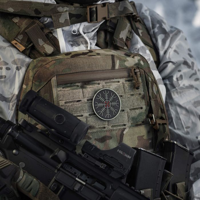 M-Tac нашивка шолом Жаху PVC Black/GID