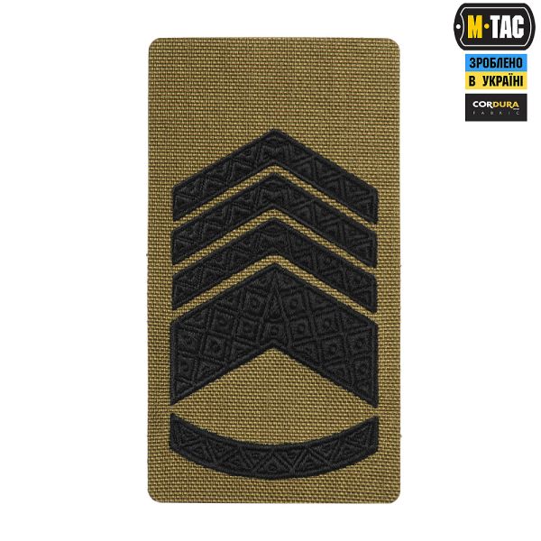 M-Tac погон на липучці Головний Майстер сержант (вишивка) Coyote