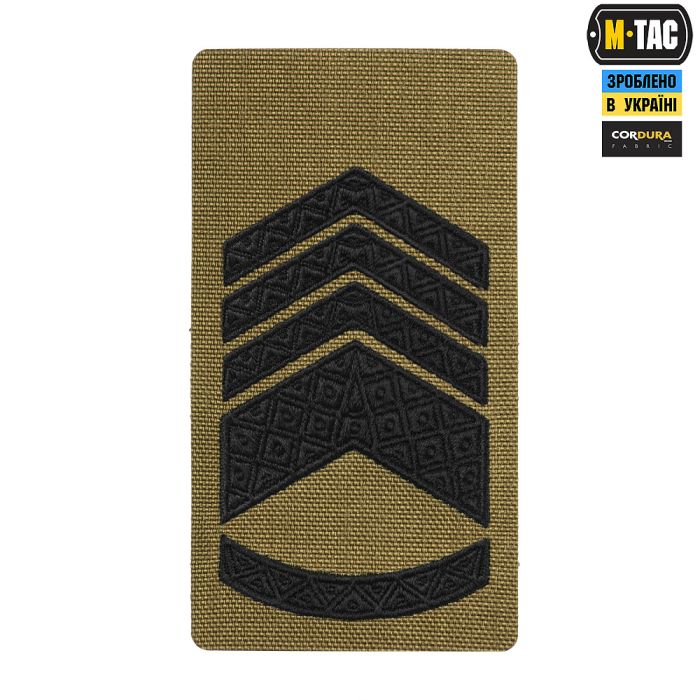 M-Tac погон на липучці Головний Майстер сержант (вишивка) Coyote
