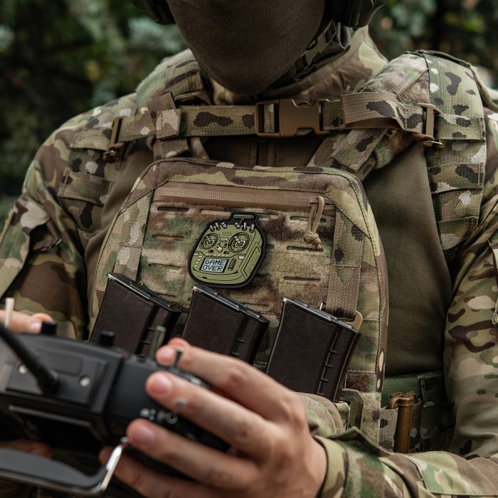 M-Tac нашивка пульт FPV олива (PVC)