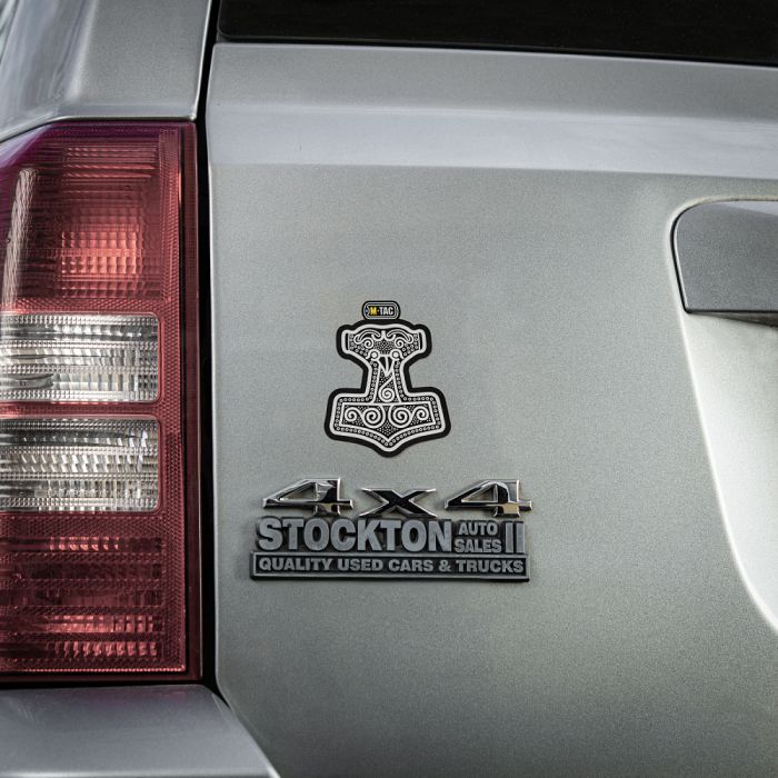 M-Tac наклейка Mjölnir Large світловідбиваюча Black