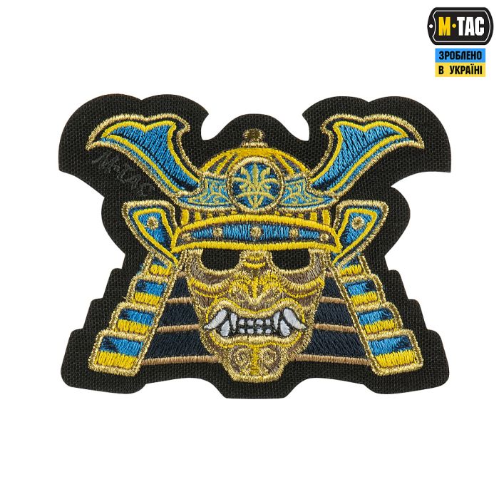 M-Tac нашивка Маска самурая (вишивка) Black