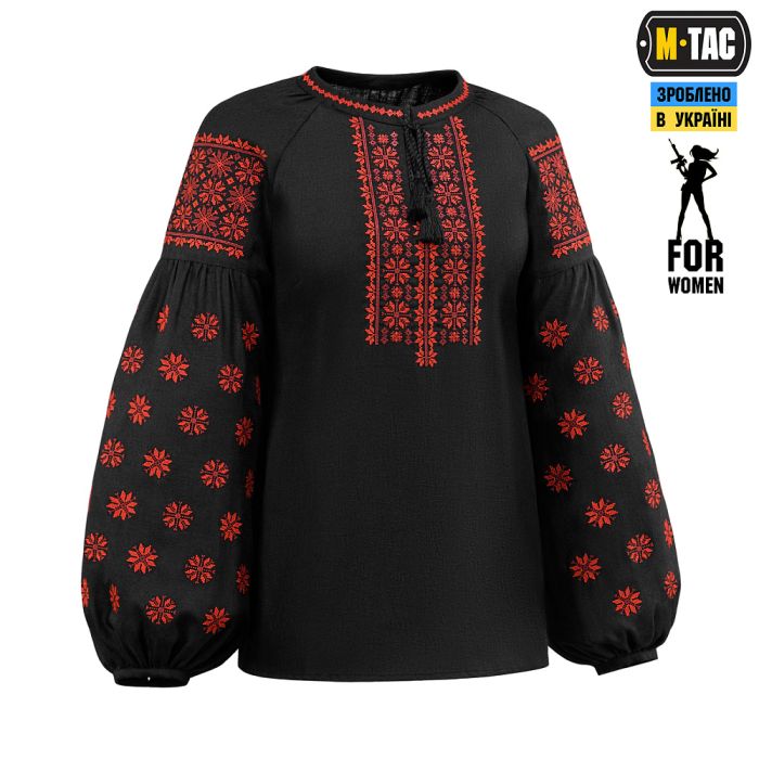 M-Tac вишиванка жіноча 100% льон чорна