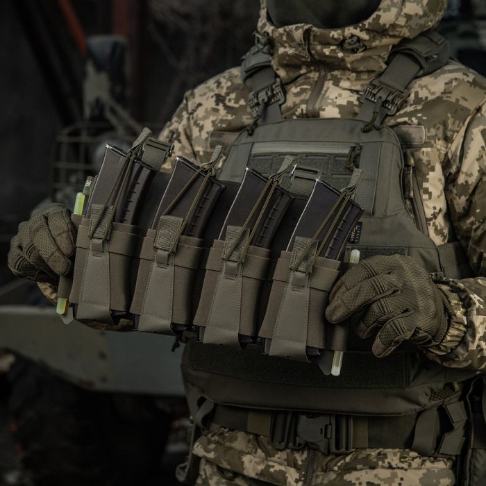 M-Tac передня панель для чохла бронежилета Sturm на 4 магазина Ranger Green