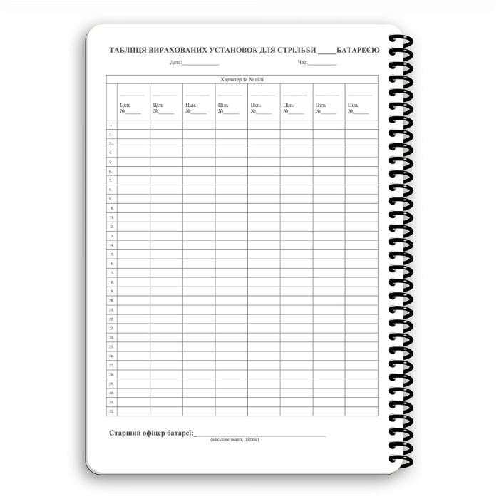 Ecopybook Tactical Блокнот Старшого офіцера батареї