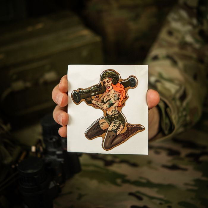 M-Tac наклейка об'ємна Tactical girl №10 AT4 Тату