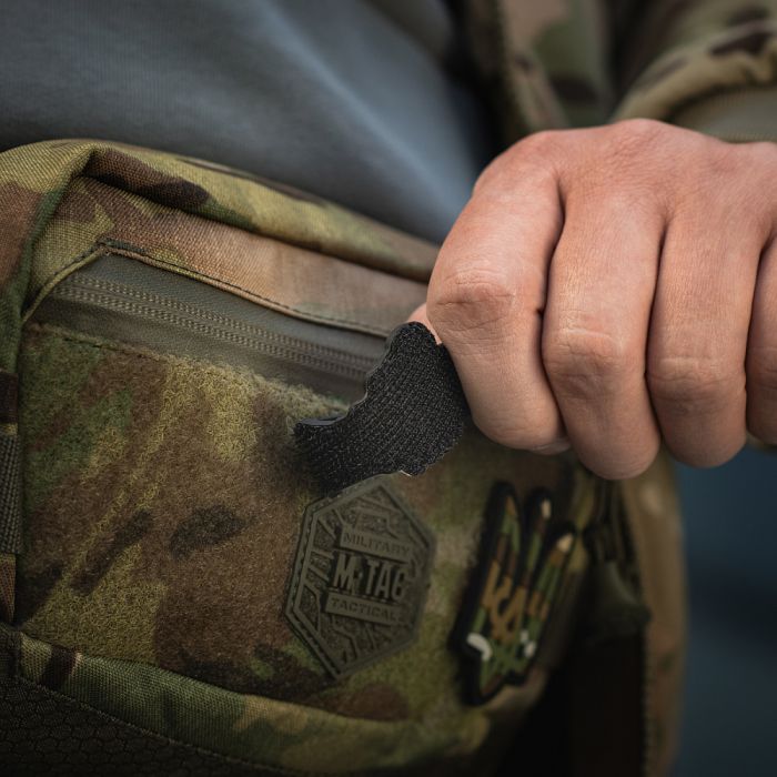 M-Tac нашивка Skeleton Knife PVC Grey