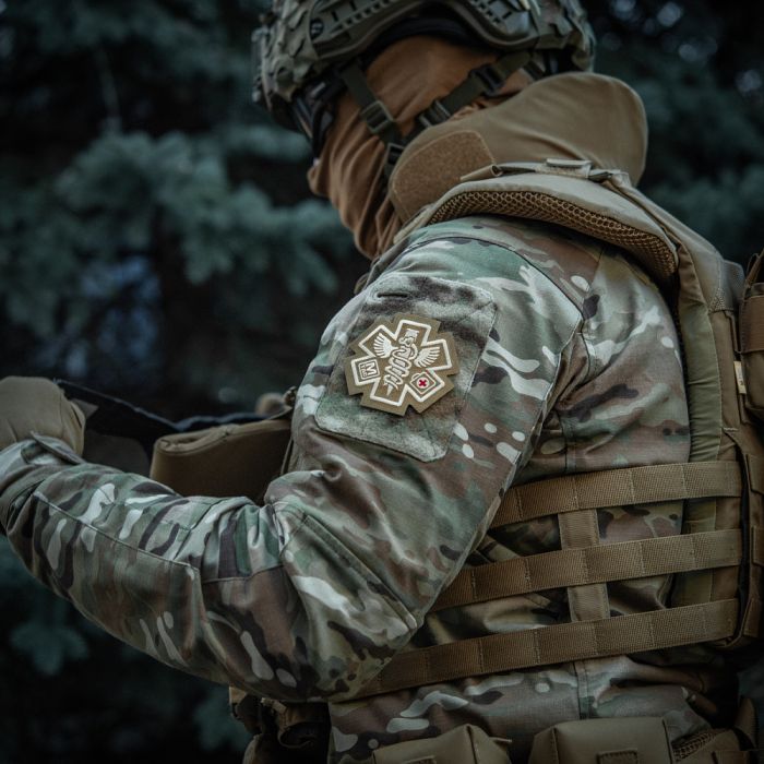 M-Tac нашивка Paramedic (вишивка) Coyote