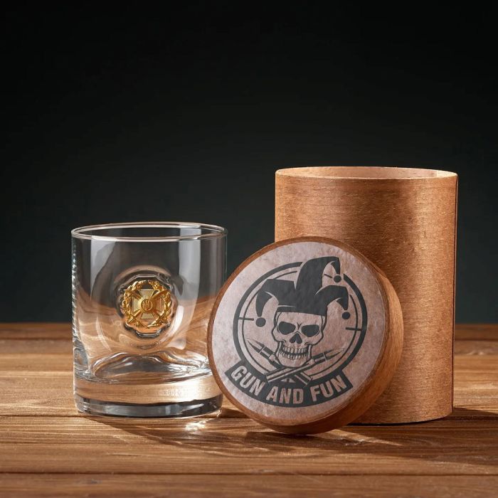 Gun And Fun стакан для віскі з емблемою ЗСУ
