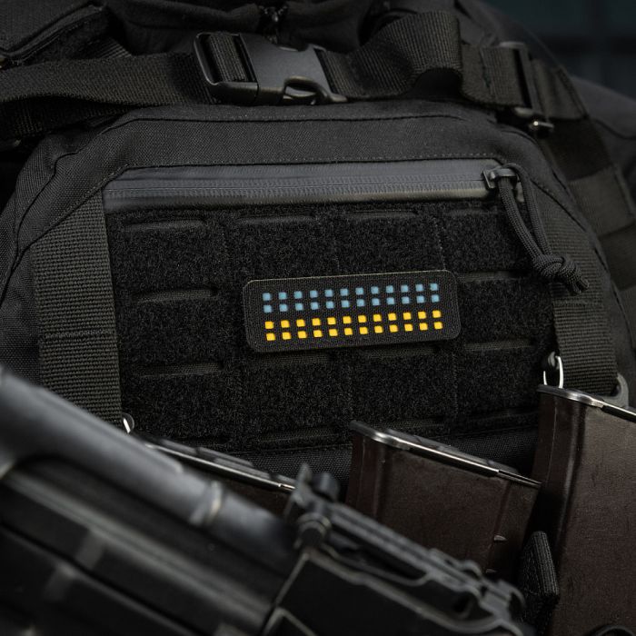 M-Tac нашивка прапор України 25х80 Laser Cut Black/Yellow/Blue/GID