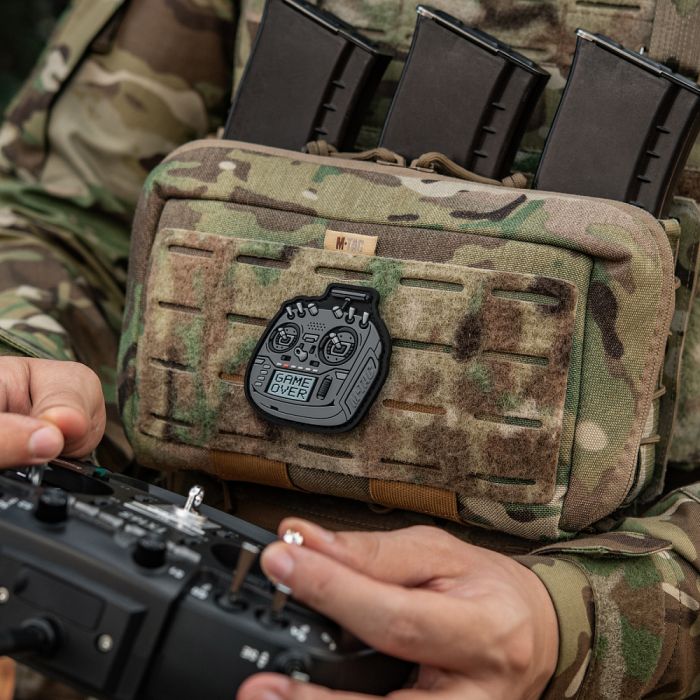 M-Tac нашивка пульт FPV сірий (PVC)