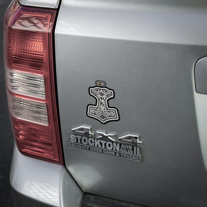 M-Tac наклейка Mjölnir Large світловідбиваюча Black