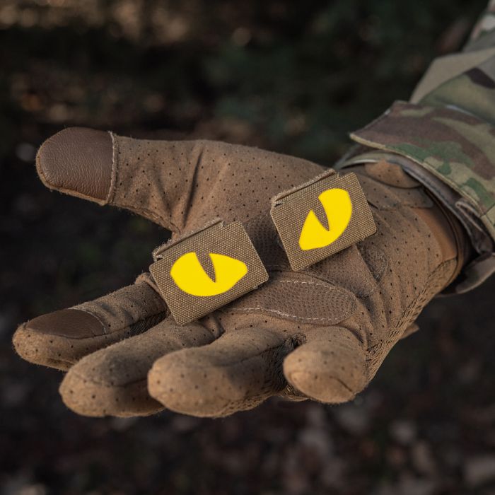 M-Tac нашивка Tiger Eyes Laser Cut (пара) Coyote/Yellow/GID