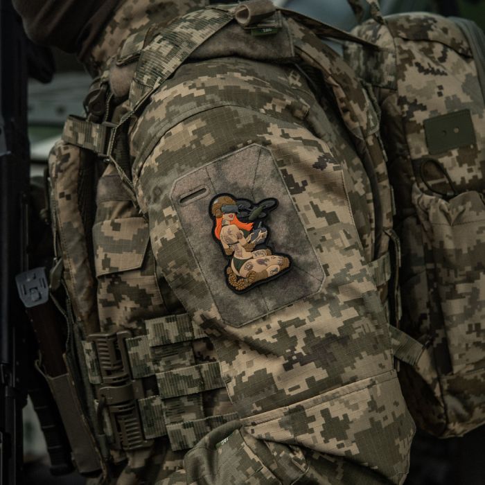 M-Tac нашивка Tactical girl №6 PVC redhead Hooligan Olive V1