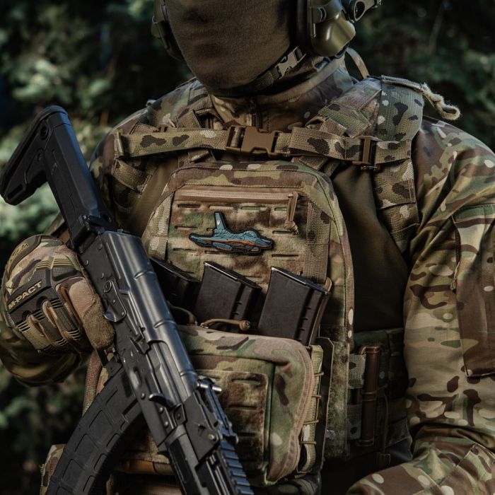 M-Tac нашивка F-16 PVC Blue