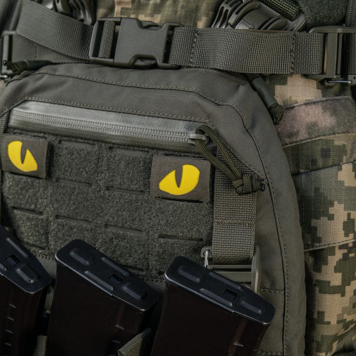 M-Tac нашивка Tiger Eyes Laser Cut (пара) Ranger Green/Yellow/GID