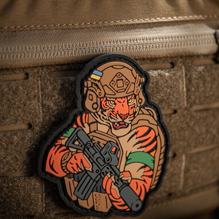 M-Tac нашивка Тигр Зелений скотч PVC coyote