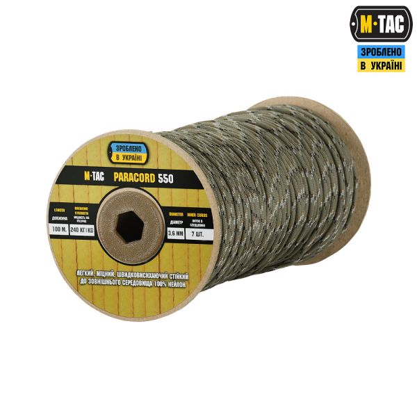 M-Tac паракорд 550 type III 100m Desert Camo