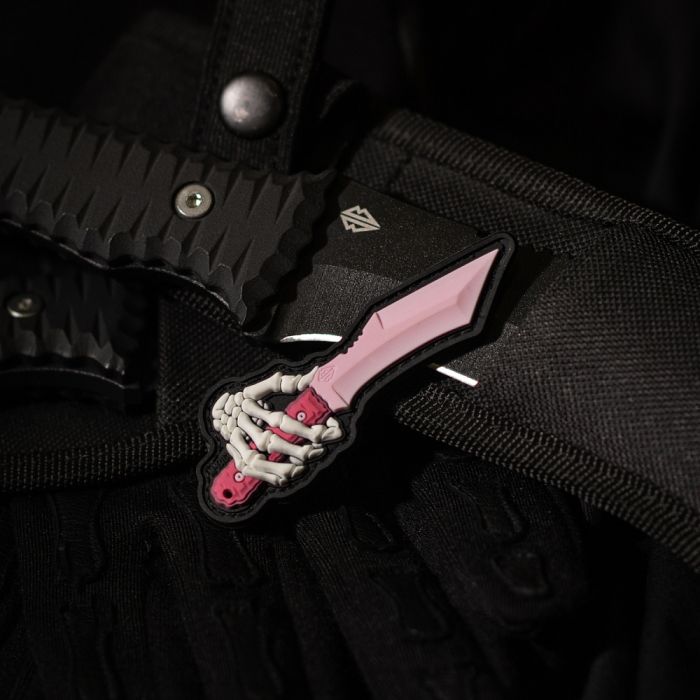 M-Tac нашивка Skeleton Knife PVC Pink