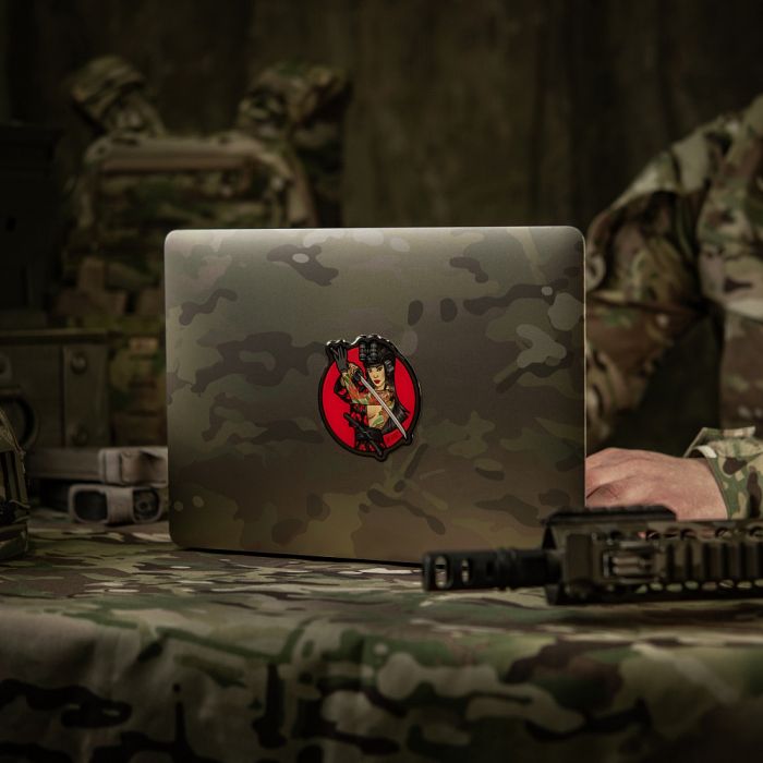 M-Tac наклейка об'ємна Tactical girl №3 Череп на плечі