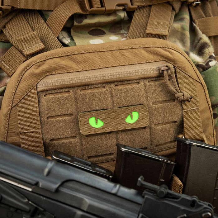 M-Tac нашивка Cat Eyes Laser Cut Coyote/Green/GID
