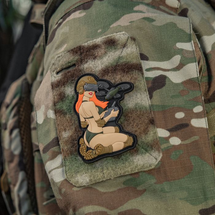 M-Tac нашивка Tactical girl №6 PVC redhead/Olive/Coyote V1