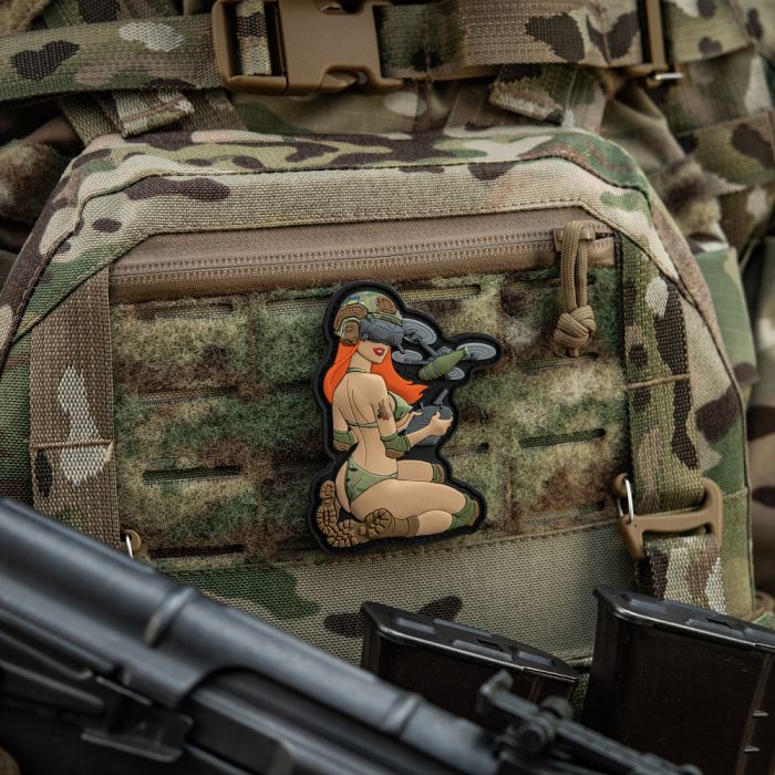M-Tac нашивка Tactical girl №6 PVC redhead/MC V2