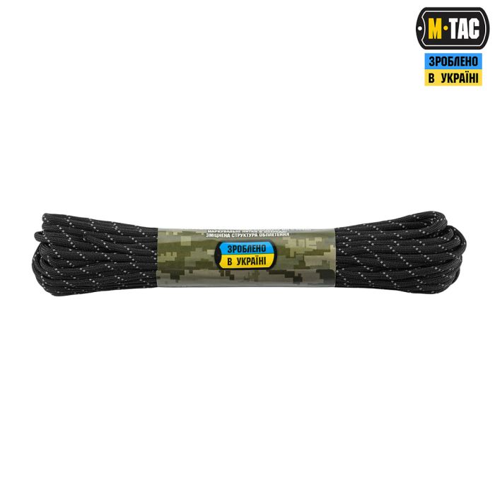 M-Tac паракорд 550 mil-spec 15m Black Reflective