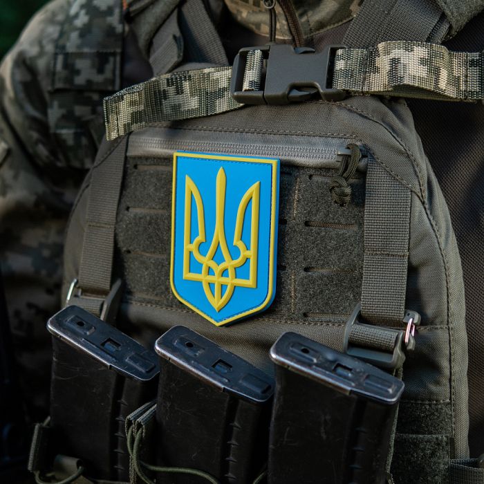 Нашивка герб України PVC великий кольоровий